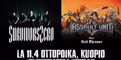 Assault Unit plays Bolt Thrower & Survivors Zero 11.4 Ottopoika, Kuopio