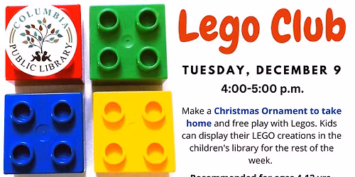Lego Club (4-12 yrs.)