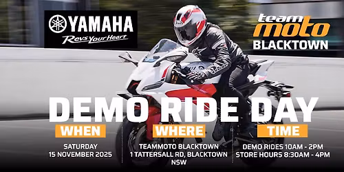 Yamaha Demo Day at TeamMoto Blacktown