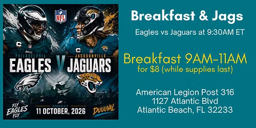 Breakfast & Jags in London | Post 316 | Atlantic Beach, Florida