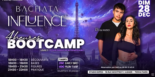 \u2728BOOTCAMP 4H - BACHATA INFLUENCE PARIS\u2728