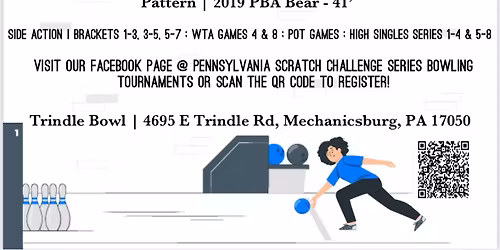 Mechanicsburg Marathon | 8 Game Marathon on PBA Bear 41\u2019 | Trindle Bowl | 03\/08\/2026