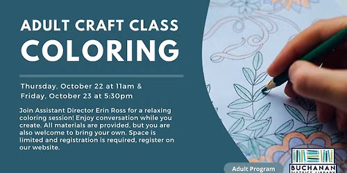Adult Craft Class | Coloring