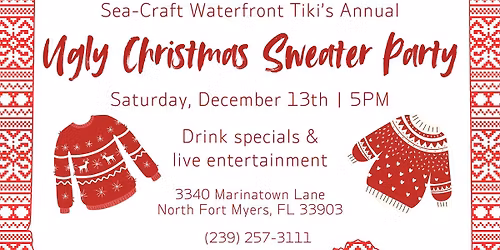 Ugly Christmas Sweater Party at Sea-Craft Waterfront Tiki