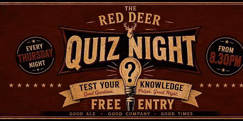 Red Deer Thursday Quiz @ 8.30pm