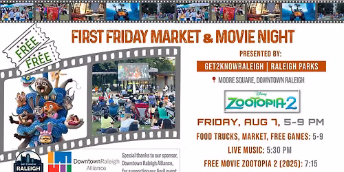 First Friday Market & Movie Night: Zootopia 2 (2025)