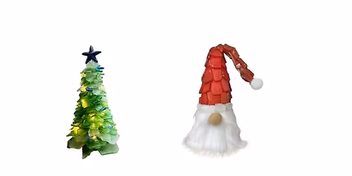 Santa Seaglass Gnome or Seaglass Tree