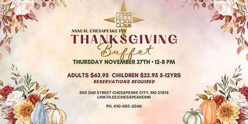 Annual Thanksgiving Buffet 2025