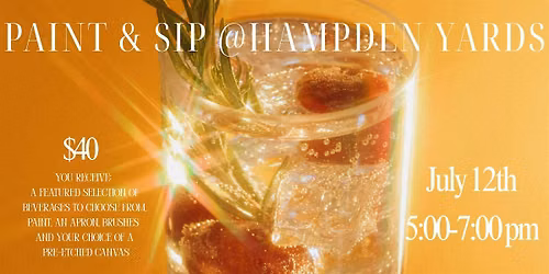 Paint and Sip @ Hampden Yards