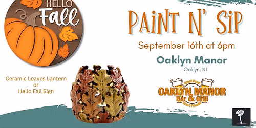 Paint N Sip at Oaklyn Manor - September 16th