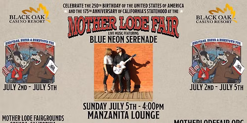 Blue Neon Serenade at The 2026 Mother Lode Fair 