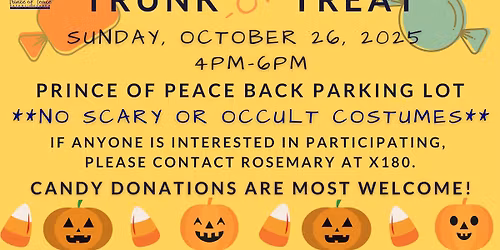 Trunk or Treat at Prince of Peace Catholic Church
