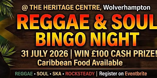 Reggae & Soul Bingo @the Heritage Centre