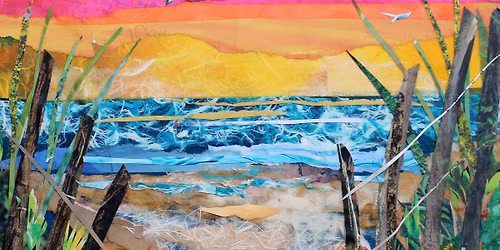 Beach Collage with Li Newton