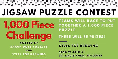 Team CHALLENGE Jigsaw Puzzle Contest at Steel Toe Brewing - February 2026