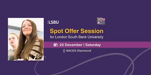 Spot Offer Session For London South Bank University