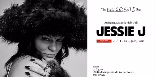 Jessie J \u2022 La Cigale, Paris \u2022 26 avril 2026 (COMPLET)