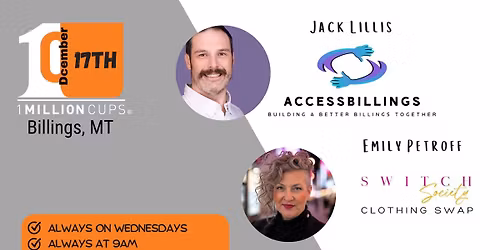 Jack Lillis with Access Billings, and Emily Petroff with Switch Society