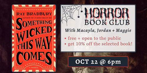 Horror Book Club: "Something Wicked This Way Comes"