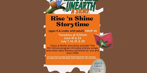 Rise 'n Shine Storytime (ages 5 & under with adult)--DROP-IN