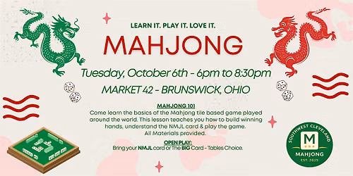 Mahjong 101 or Open Play at Market 42