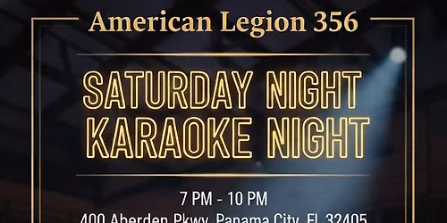 Saturday Night Karaoke at American Legion 356 with Pat and Kay!!