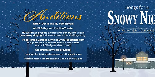 Auditions: Songs for a Snowy Night Cabaret
