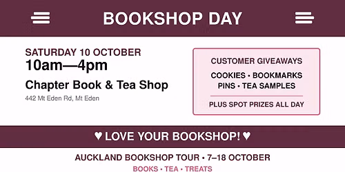 Bookshop Day at the Chapter Book and Tea Shop