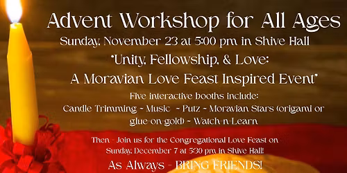 First Presbyterian Advent Workshop
