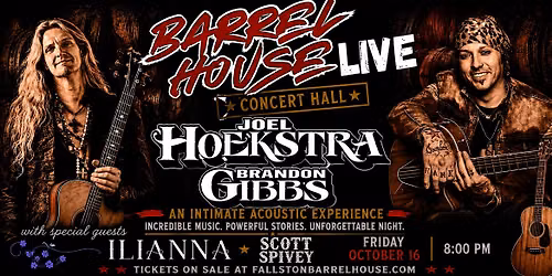 Joel Hoekstra & Brandon Gibbs at Barrel House Live!