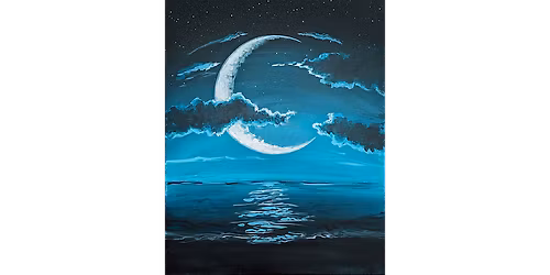 Crescent Moon Over the Beach - Paint and Sip in Houston | Classpop!\u2122