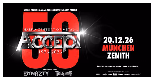 ACCEPT | HALF A CENTURY OF METAL... | ZENITH M\u00dcNCHEN 2026