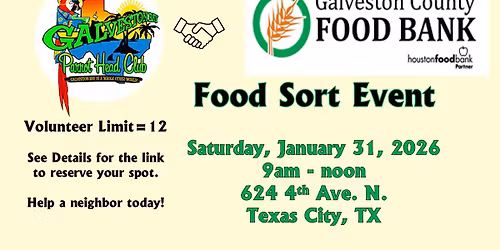 Galveston County Food Bank - GBPHC Food Sort