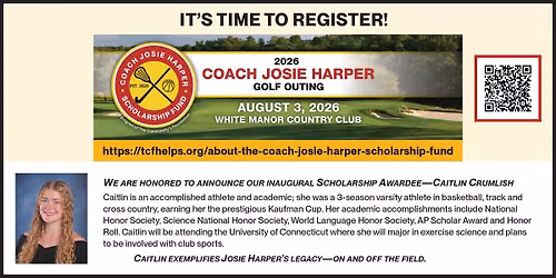 Coach Josie Harper Golf Outing and\/or Dinner Scholarship Fundraiser August 3, 2026