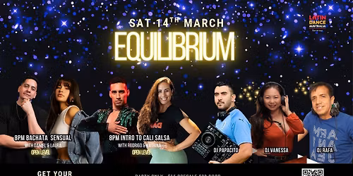EQUILIBRIUM PARTY 14TH MARCH - LATIN DANCE AUSTRALIA