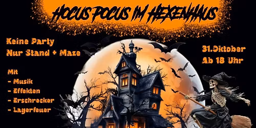 Hocus Pocus im Hexenhaus Halloween Maze + Stand (Keine Party)