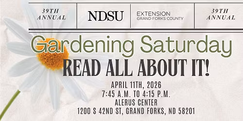 Gardening Saturday 2026 - Read All About It!