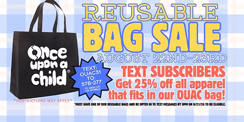 OUAC Greenwood: Reusable Bag Weekend!