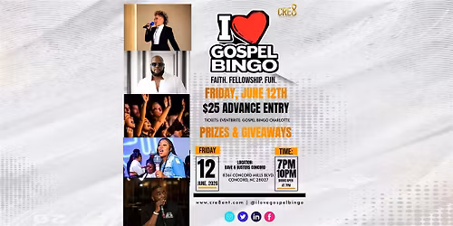 GOSPEL BINGO CHARLOTTE - JUNE