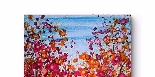 Alcohol ink - Spring Flowers