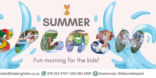 Summer Splash! Water & Sensory Play Morning