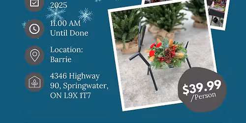 DIY Reindeer w\/ Fresh Flowers Workshop (Barrie Location)