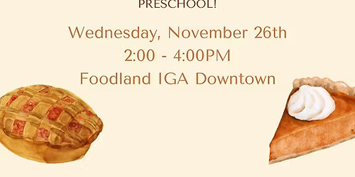 Thanksgiving Pie Sale