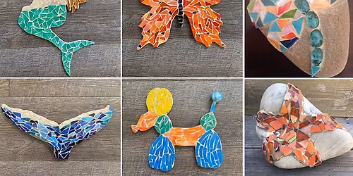 Glass Mosaic Small Project Class - Garden Art, Ornaments and Rocks