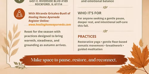 Autumn Wellness Reset: An Evening of Restorative Yoga & Gentle Floor-Based Somatic Practices