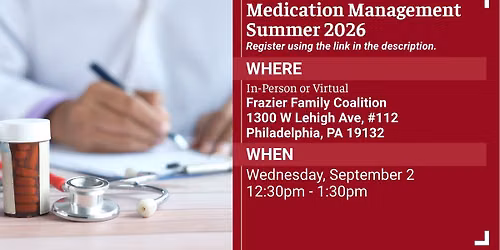 Medication Management Summer 2026