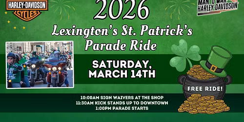 St. Patty's Day Parade Ride 2026