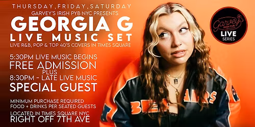4\/23 Free Thu After Work Live Music Show w\/ Georgia Gaffney in Times Square