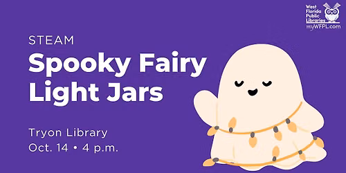 Spooky Fairy Light Jars at Tryon Library