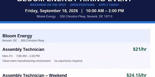 Randstad at Bloom Energy Hiring Event 9\/18